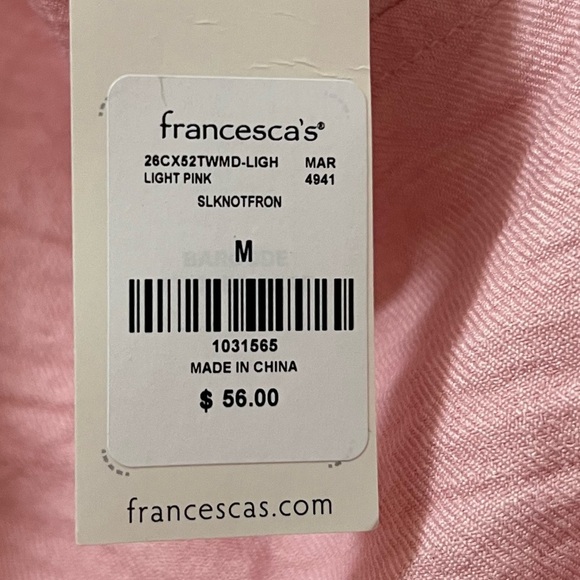 🔴 Miami Elegant Pink Sleeveless Dress with Open Front Slit Size Medium - Picture 4 of 7